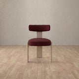 Linen Blend::Burgundy::White Oak