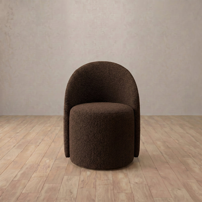 Curved Back Dining Armchair — Espresso