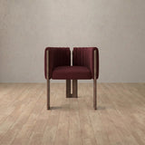 Linen Blend::Burgundy::Walnut