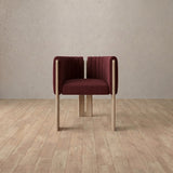 Linen Blend::Burgundy::White Oak