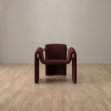 Boucle::Burgundy::White Oak
