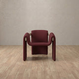 Linen Blend::Burgundy::White Oak