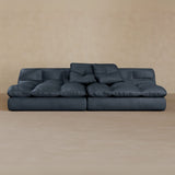 2 Seater-Top Grain Leather-Navy