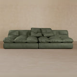 2 Seater-Top Grain Leather-Sage