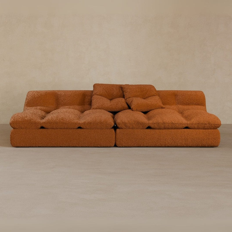 2 seater-Boucle-Brandy