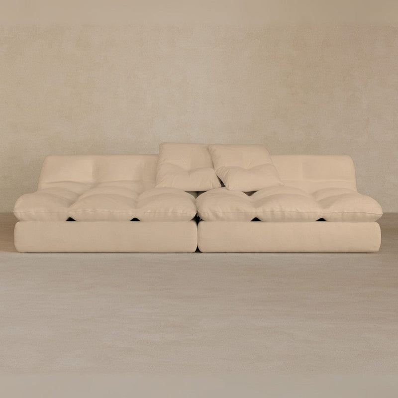 2 seater-Full Grain Leather-Chalk