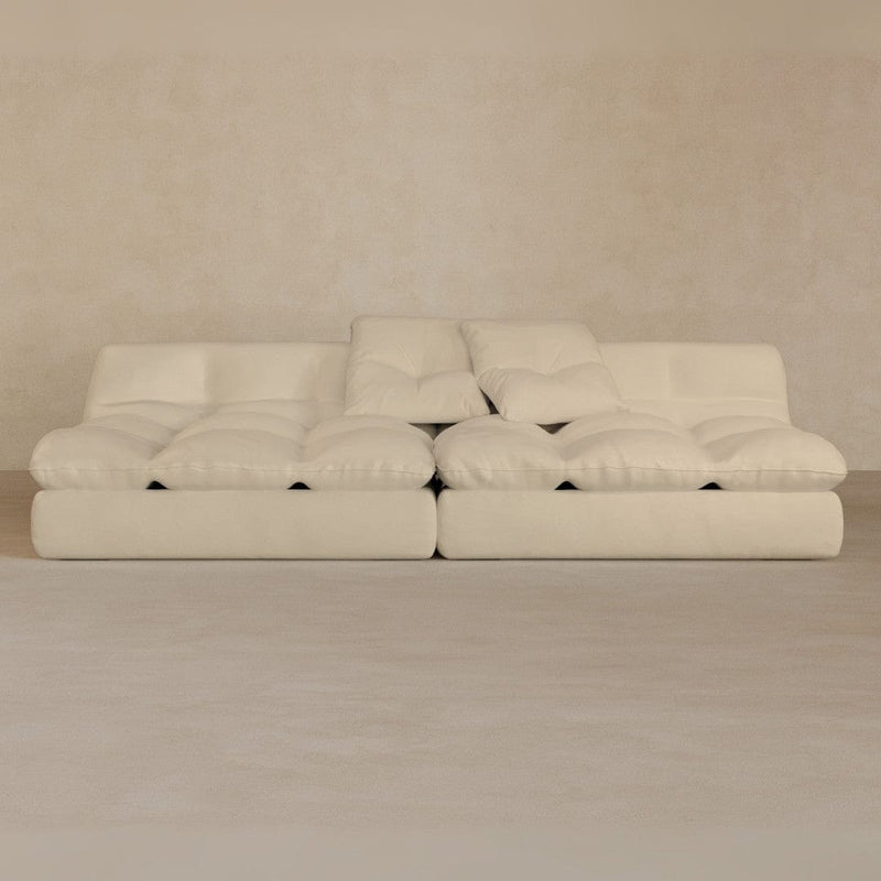 2 seater-Full Grain Leather-Linen