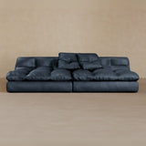 2 seater-Full Grain Leather-Navy