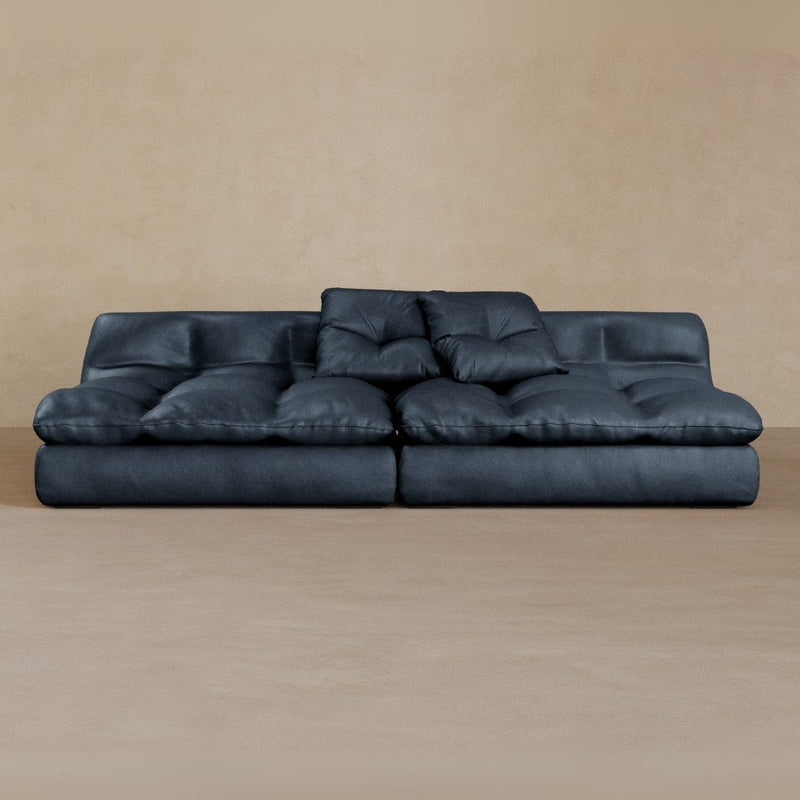 2 seater-Full Grain Leather-Navy