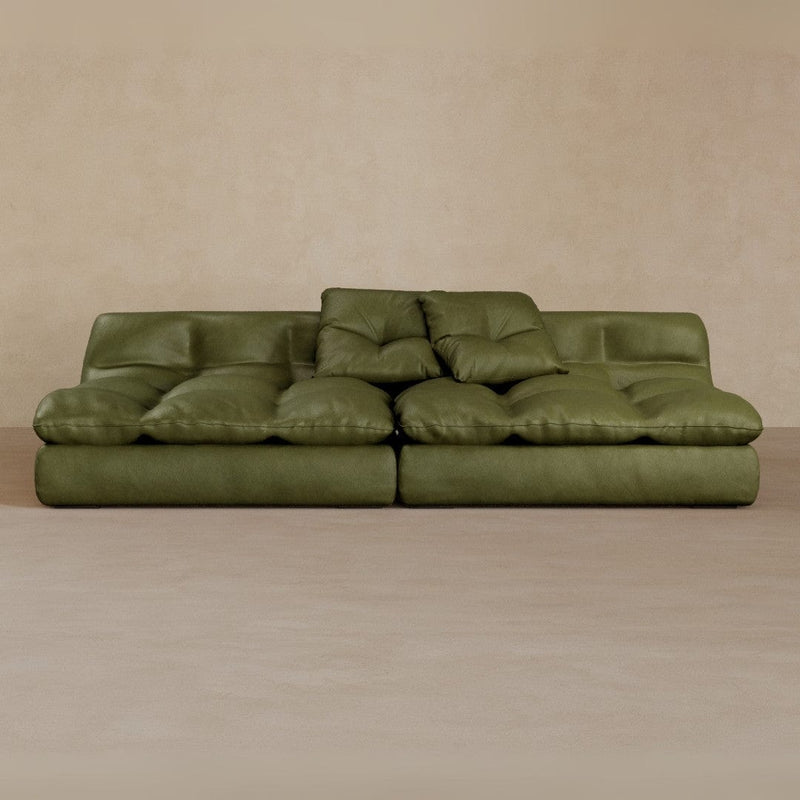 2 seater-Full Grain Leather-Olive