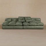 2 seater-Full Grain Leather-Sage