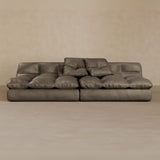 2 seater-Full Grain Leather-Stone