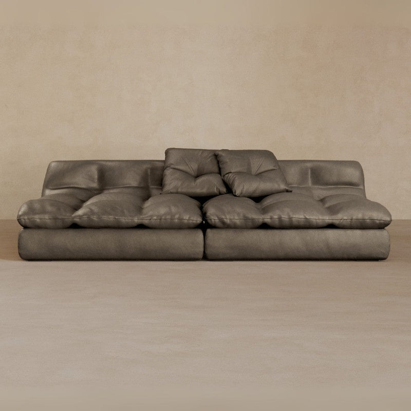 2 seater-Full Grain Leather-Stone