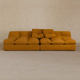 2 seater-Linen Blend-Camel