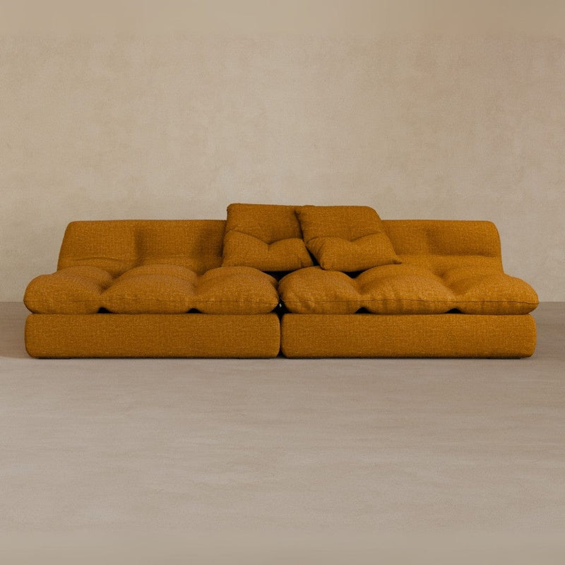 2 seater-Linen Blend-Camel