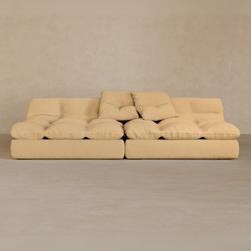 2 seater-Linen Blend-Fawn