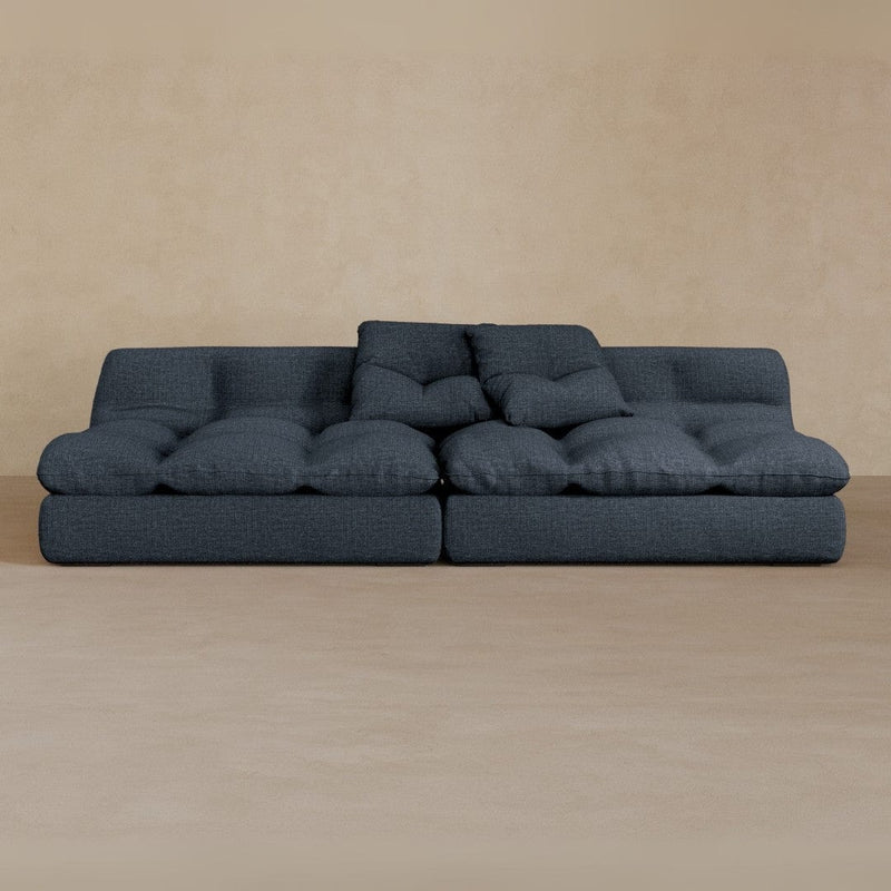 2 seater-Linen Blend-Navy