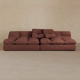 2 seater-Linen Blend-Oxblood