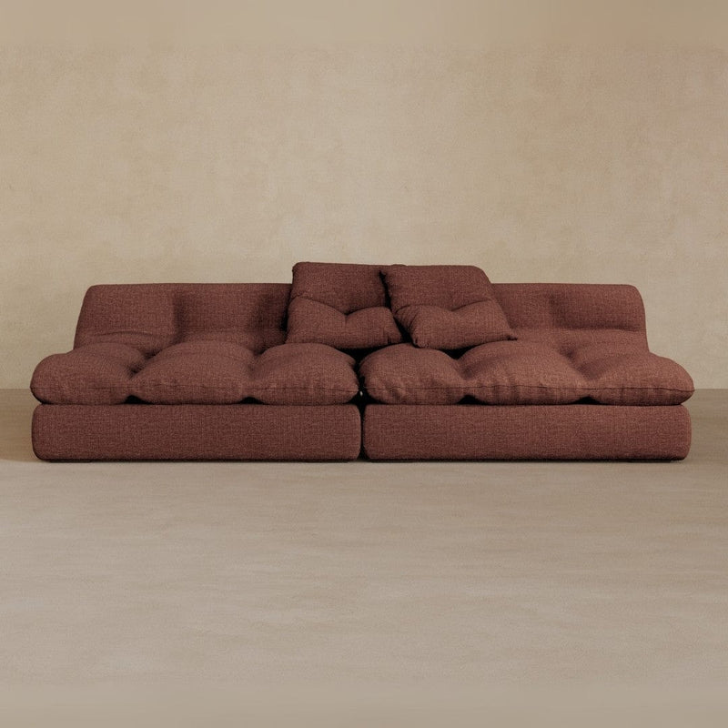 2 seater-Linen Blend-Oxblood