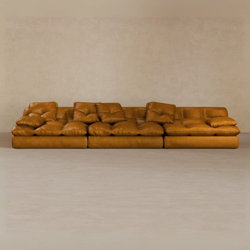 3 Seater-Top Grain Leather-Camel