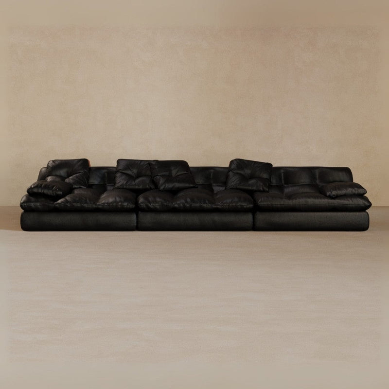 3 Seater-Top Grain Leather-Charcoal