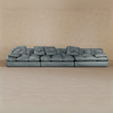 3 Seater-Top Grain Leather-Pewter