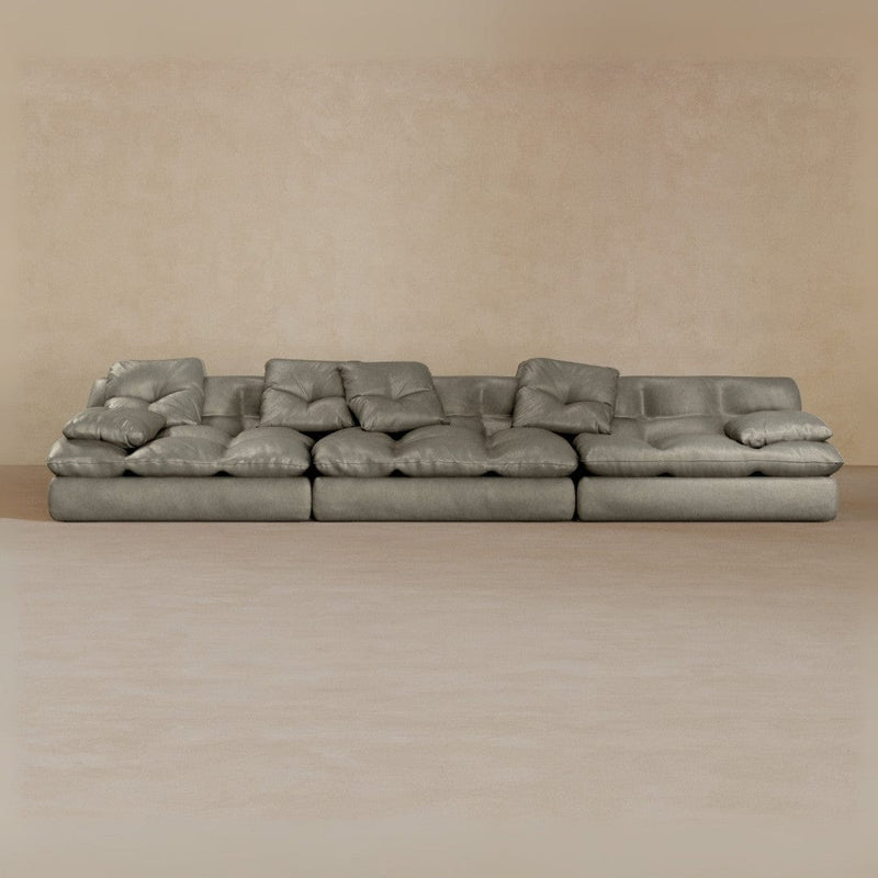 3 seater-Full Grain Leather-Greige