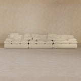 3 seater-Full Grain Leather-Linen