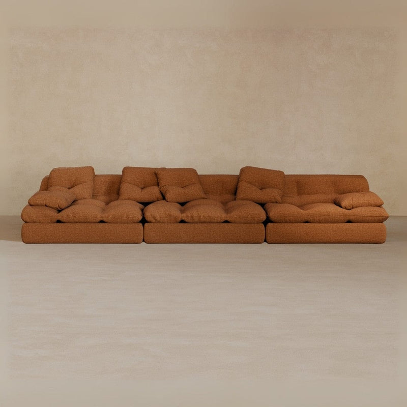 3 seater-Linen Blend-Brandy
