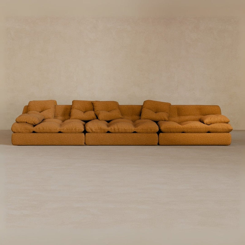 3 seater-Linen Blend-Camel