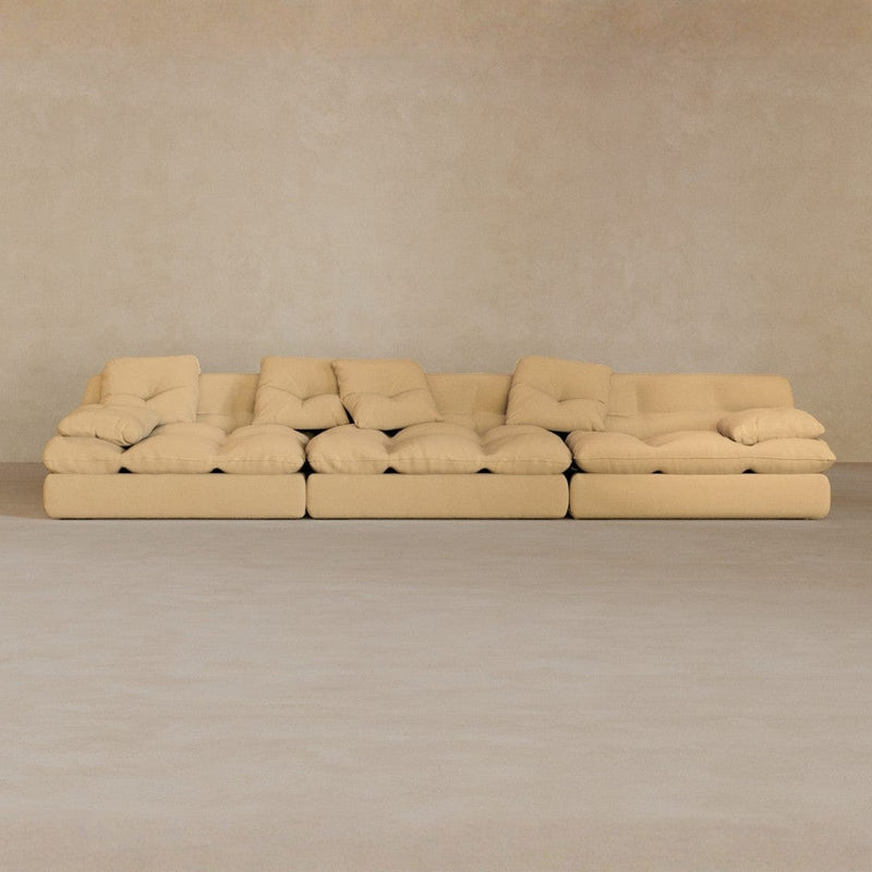 3 seater-Linen Blend-Fawn