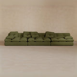 3 seater-Linen Blend-Olive