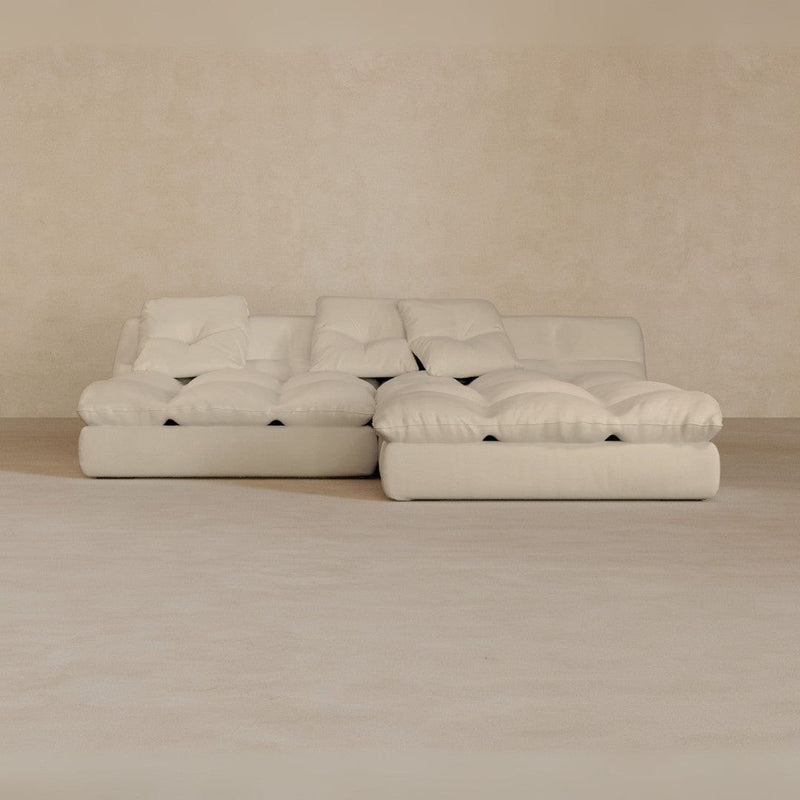 Left Chaise 01-Full Grain Leather-Alabaster