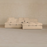 Left Chaise 01-Full Grain Leather-Chalk