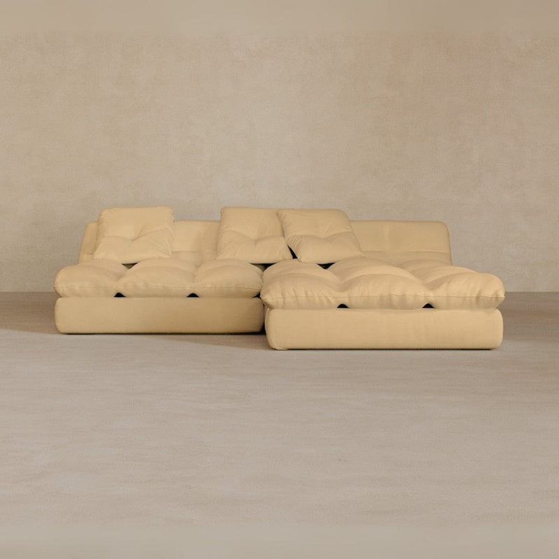 Left Chaise 01-Full Grain Leather-Fawn