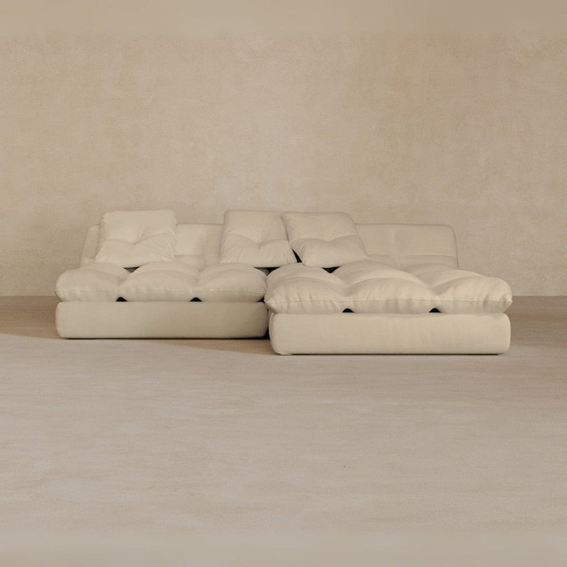 Left Chaise 01-Full Grain Leather-Linen