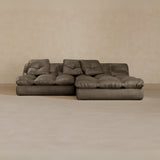 Left Chaise 01-Full Grain Leather-Stone