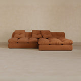Left Chaise 01-Linen Blend-Brandy