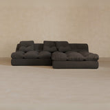Left Chaise 01-Linen Blend-Charcoal