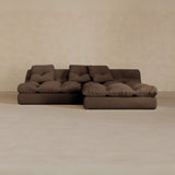 Left Chaise 01-Linen Blend-Espresso