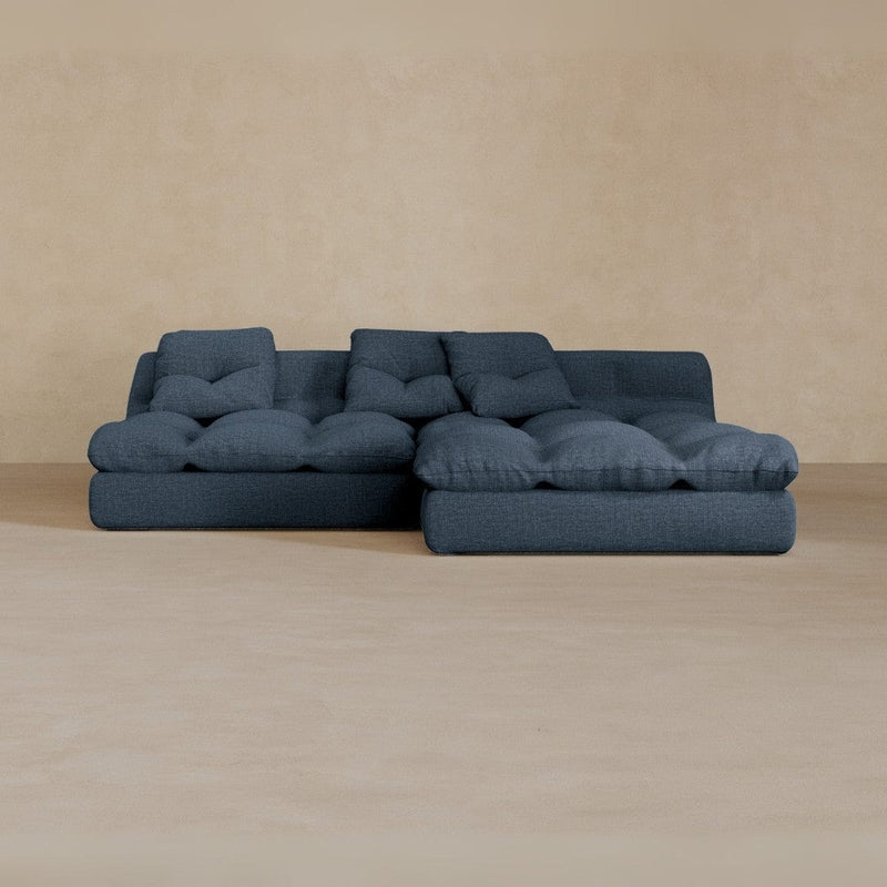 Left Chaise 01-Linen Blend-Navy