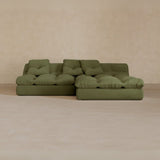 Left Chaise 01-Linen Blend-Olive