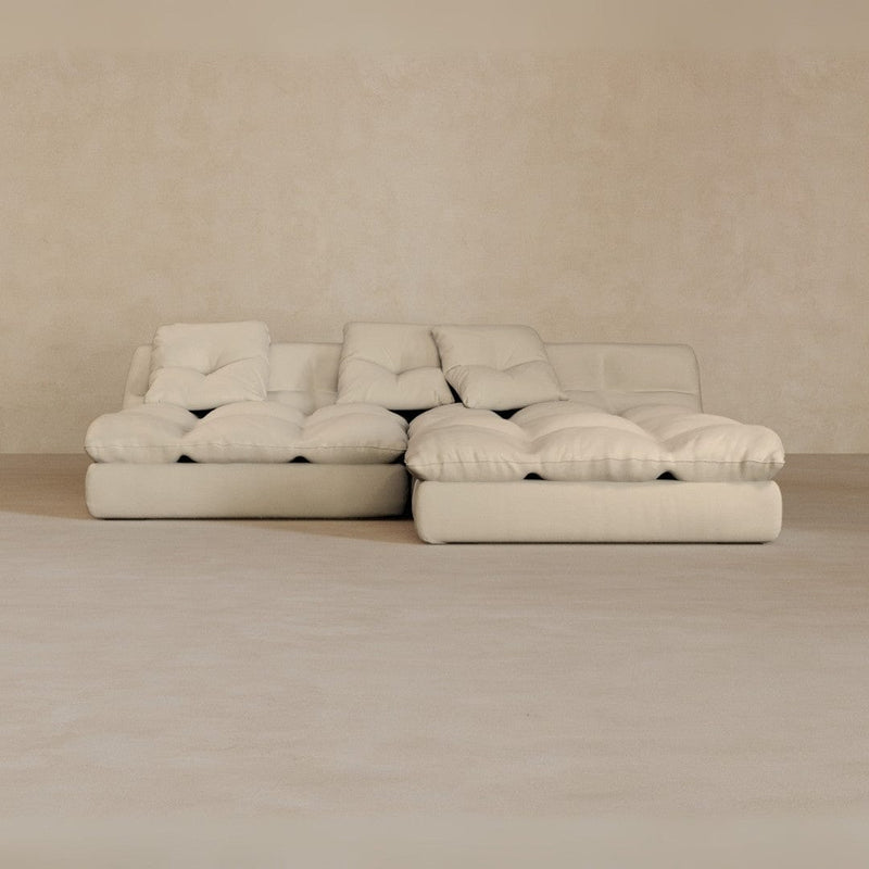 Left Chaise 01-Top Grain Leather-Alabaster