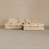 Left Chaise 01-Top Grain Leather-Chalk
