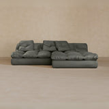 Left Chaise 01-Top Grain Leather-Graphite