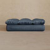 Ottoman-Full Grain Leather-Navy