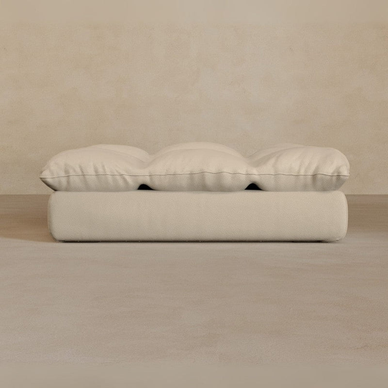 Ottoman-Top Grain Leather-Alabaster