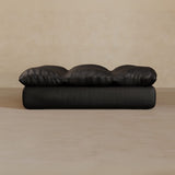 Ottoman-Top Grain Leather-Charcoal
