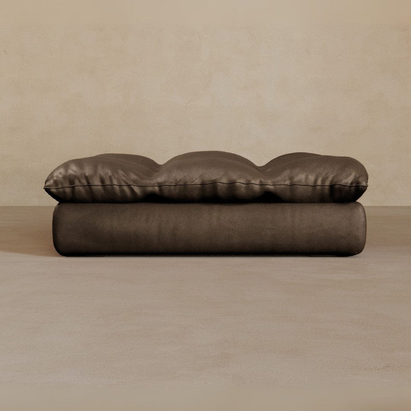 Ottoman-Top Grain Leather-Espresso
