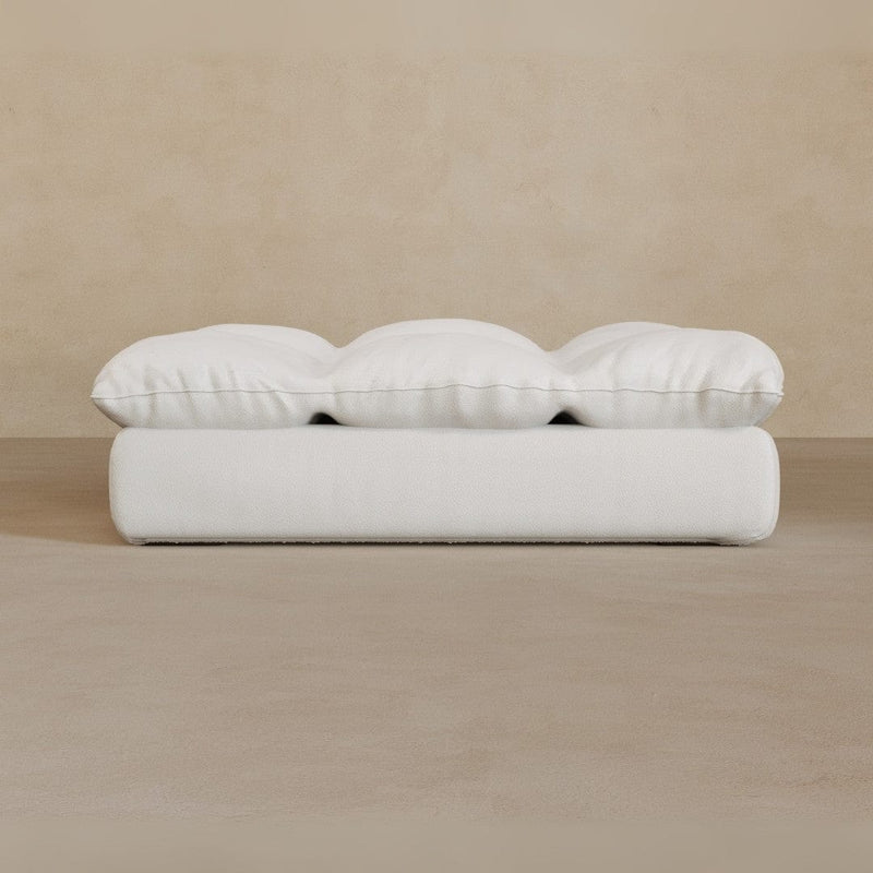 Ottoman-Top Grain Leather-Ivory